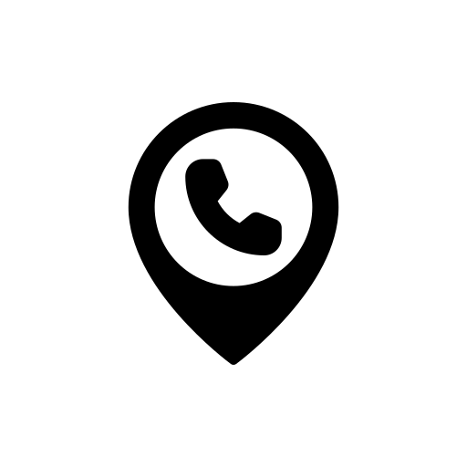 Ikon - Pin med telefon